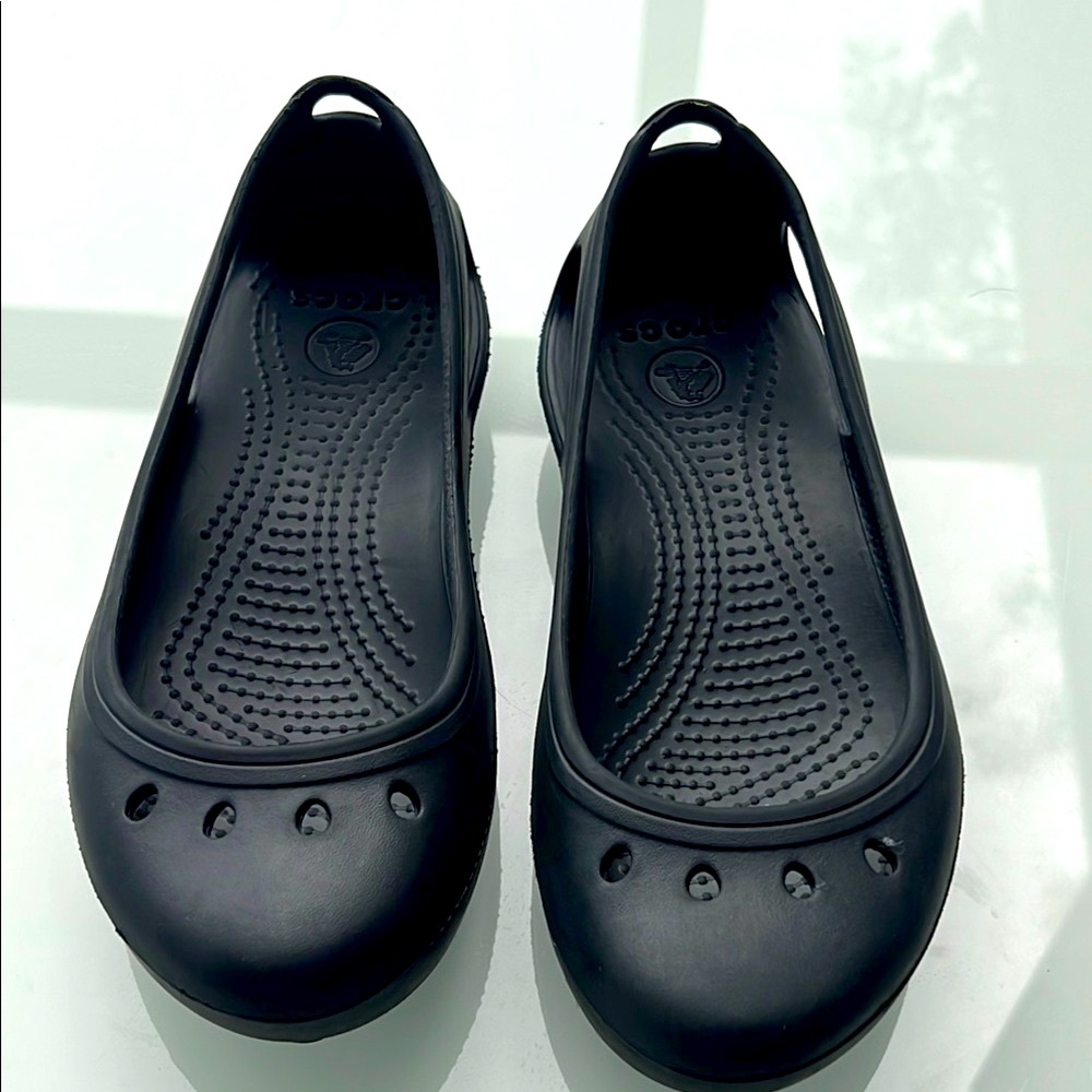 CROCS Black Mules & Clogs with Textured Footbed